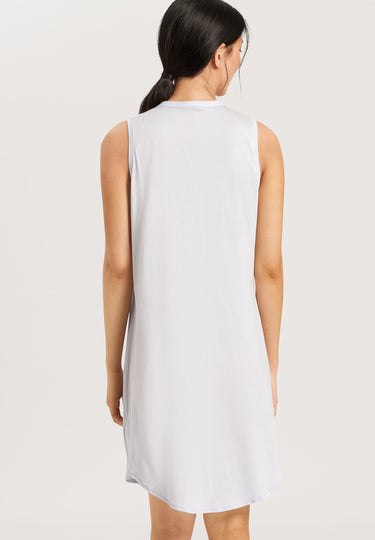 77952 Cotton Deluxe Button Front Tank Gown - 511 Blue Glow